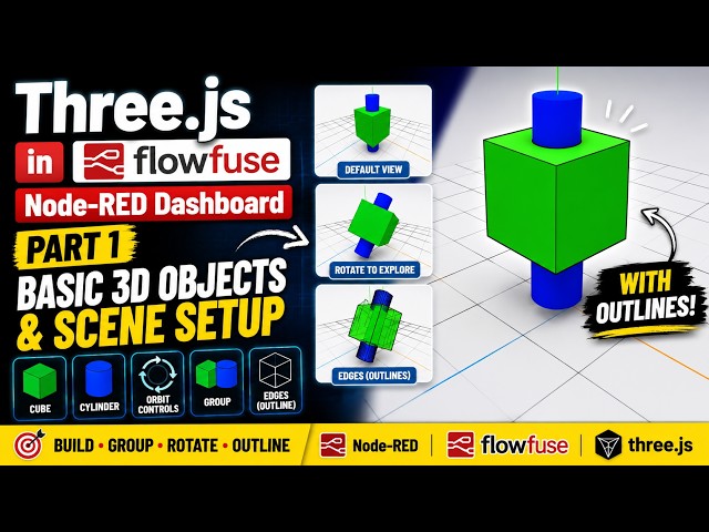 Three.js in FlowFuse Node-RED Dashboard - Part 1: Basic 3D Objects and Scene Setup