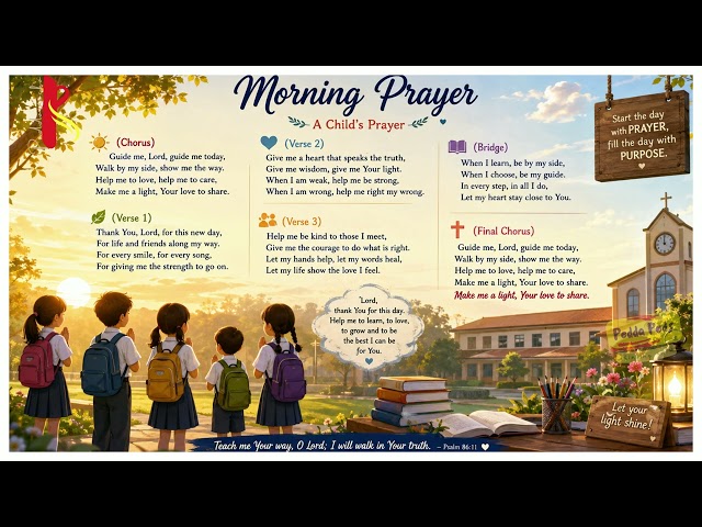 Guide Me Lord Guide me Today | Morning Prayer for the School Assembly #school #schoolprayer