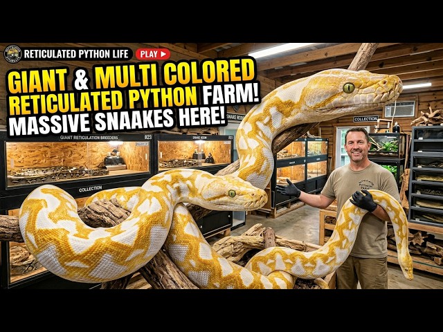 Giant & Multi Colored Reticulated Python Farm.