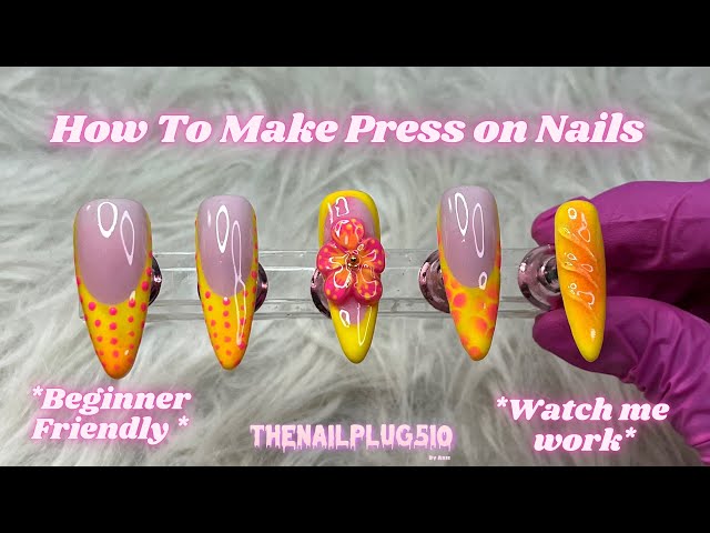 HOW TO MAKE PRESS ON NAILS 💕| Beginner friendly tutorial 💗| Watch me work | Thenailplug510
