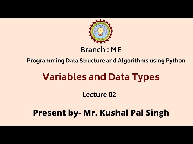 Programming Data Structure and Algorithms Using Python | AKTU Digital Education
