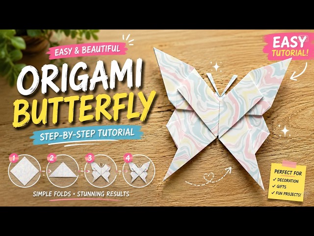 How to Make an Origami Butterfly 🦋 | Easy Paper Butterfly Tutorial