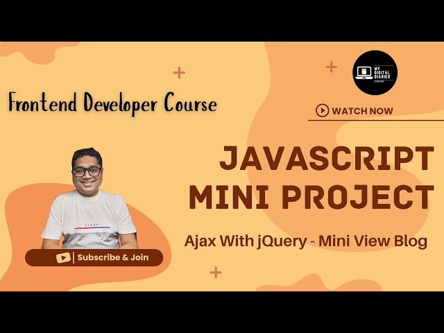 JavaScript Mini Project 02 | AJAX jQuery Tutorial | Mini Blog Viewer | Frontend Developer Course
