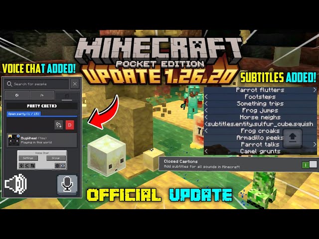Minecraft 26.20 Official Version Released | Minecraft 26.20 - SUBTITLES & NEW FEATURES Added!