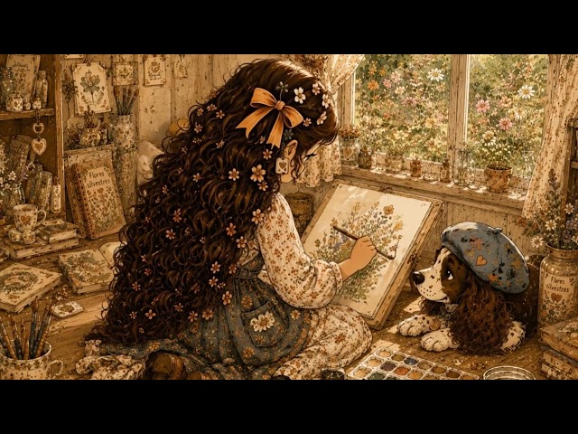 🎨 Painting Wildflowers | Cozy Lofi Ambience for Study, Relax & Creative Focus