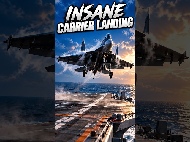 Insane Fighter Jet Carrier Landing! ✈️😳 #shorts