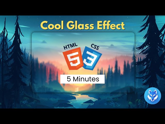 Glass Effect Using CSS | 5 Minutes | Quick & Easy