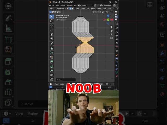 Blender Noob vs PRO: Deform Objects Like a Pro! 🤯🔥 || #blender #3d #trending #tutorial #cgi #vfx