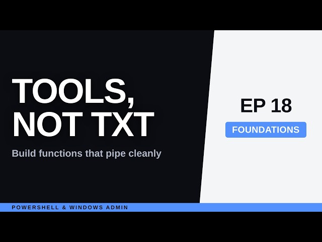PowerShell Functions: Package Scripts Into Reusable Tools