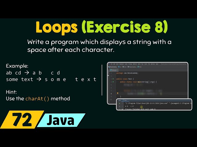 Loops in Java (Exercise 8)
