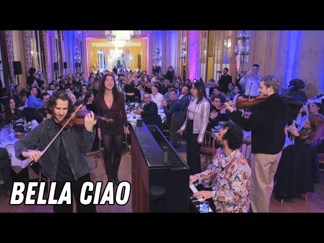 200 guests shocked by INSANE Bella Ciao flashmob!! 🤯