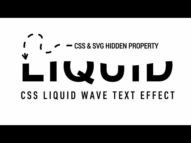 CSS Liquid Wave Text Effect Using HTML, CSS & SVG Only. #css #html #svg #liquidtext #animation #fyp 