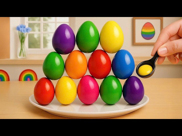 Satisfying Mini Rainbow Cake Recipe With Egg Pyramid [4K] 🌈 Mini Cake Challenge & ASMR