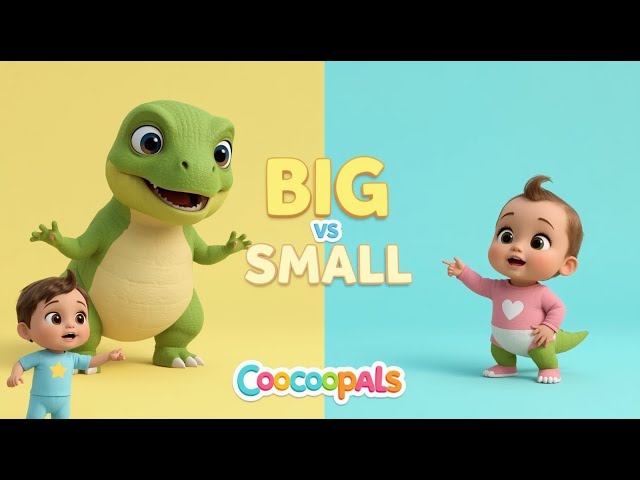 Dino Learns Opposites | Big vs Small Song for Kids 🦖 | Fun Learning Cartoon
