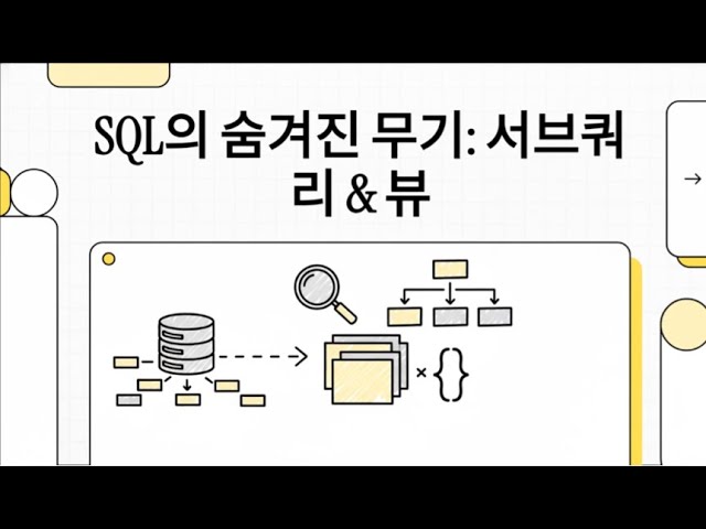 (sqld.nudge) 서브쿼리(Subquery)와 뷰(View), SELECT 구문을 확장하라