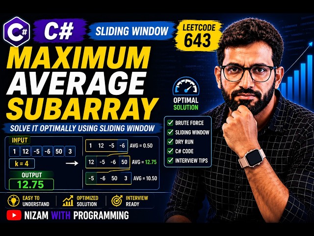 Maximum Average Subarray I  C#  LeetCode 643  Sliding Window