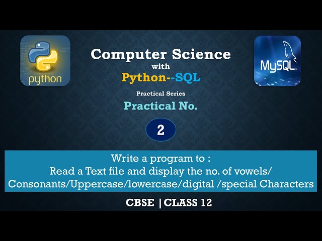 CS- Practical No 02 | Computer Science with Python | Class 12 | CBSE| PrepFuture