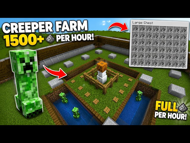 Simple Creeper Farm Tutorial – 800+ Gunpowder/Hour [Works on ANY Version]