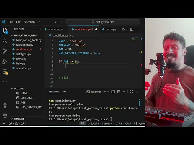Python IF statements explained | Felipe Matos 