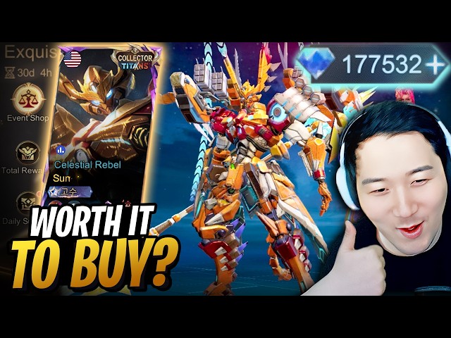 Worth it to buy? How much is new Sun Collector Titans skin? | Mobile Legends Celestial Rebel