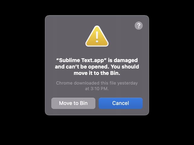 [Fixed] MacOS - "App" is damaged and can't be opened. You should move it to the bin.
