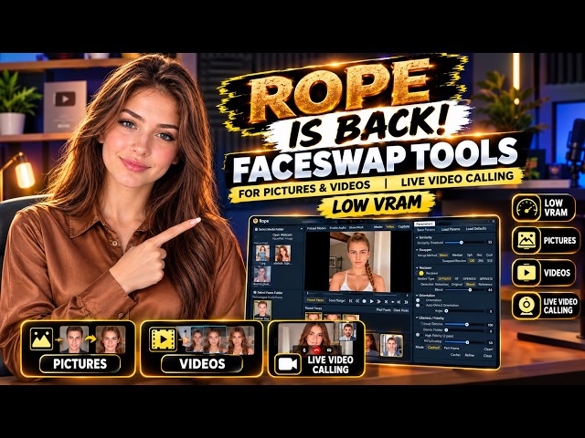 Original Rope Is BACK! INSANE Face Swaps for Pictures, Videos & LIVE Video Calls | XSeg + Occlusion