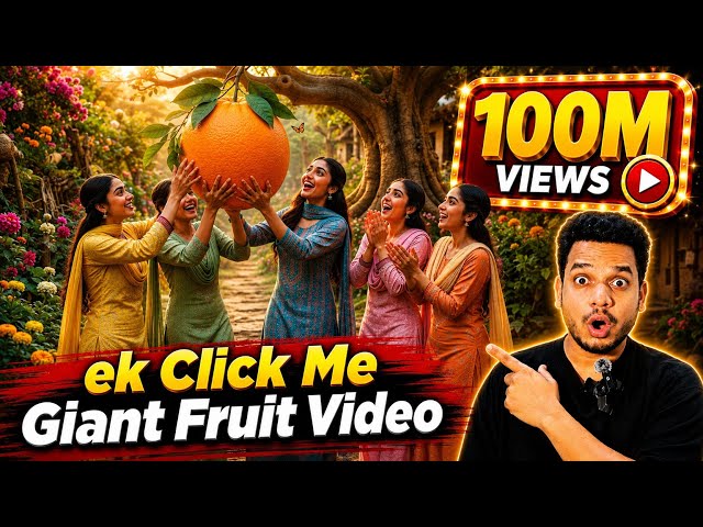 AI Se Video Kaise Banaye| AI Se Giant Fruit 🍊 Wale Viral Videos Banaye|1Click Me Giant Fruit 🍊 Video