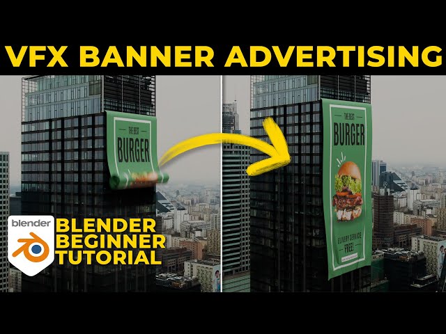 How To Create CGI Banner Unroll Ads Using VFX in Blender | Blender Beginner VFX Tutorial