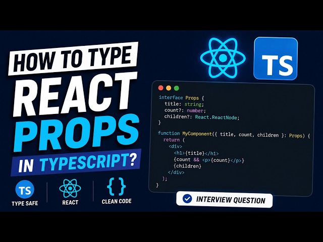 How to Type React Props in TypeScript? | Interview Question