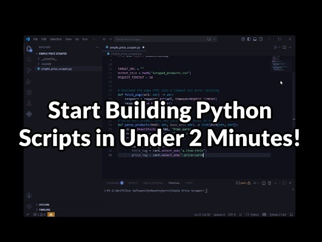 Start Building Python Scripts in Under 2 Minutes