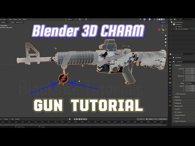 (Blender Tutorial) How to Put 3D Charms on Your Weapons for FiveM gta5