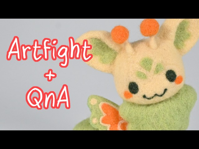 Answering your needle felting questions! (plus Artfight critters) | needle felting