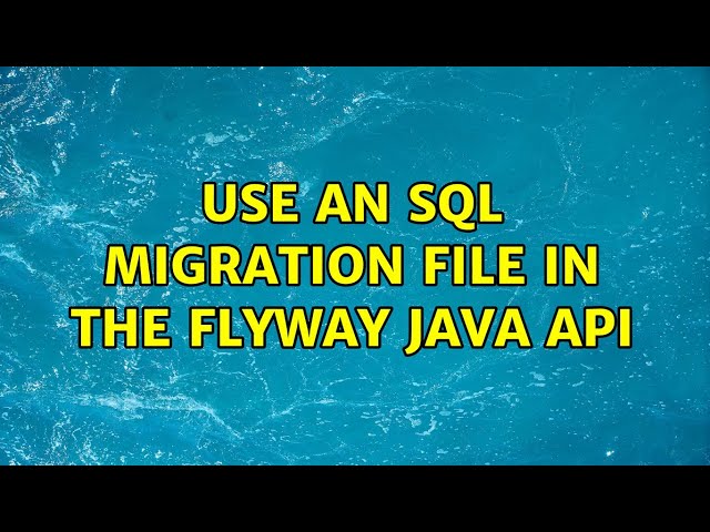 Use an SQL migration file in the Flyway Java API
