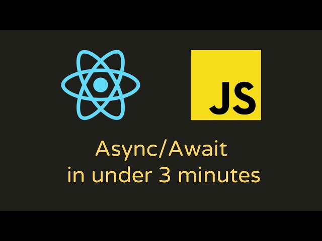 Converting your Callback Functions into Async/Await Functions in under 3 minutes! (React 16)