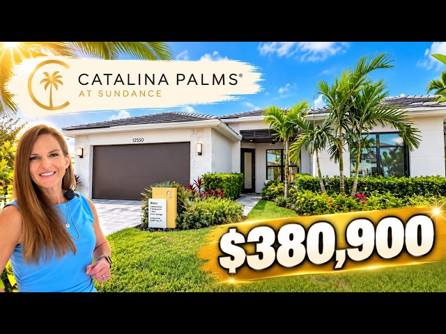 Tour This STUNNING New Construction Villa with a LAKE VIEW! | Blanc Model at Catalina Palms