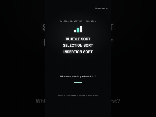 Three Simple Algorithms  #algorithm #programming #python  #bubblesort #selectionsort #insertionsort