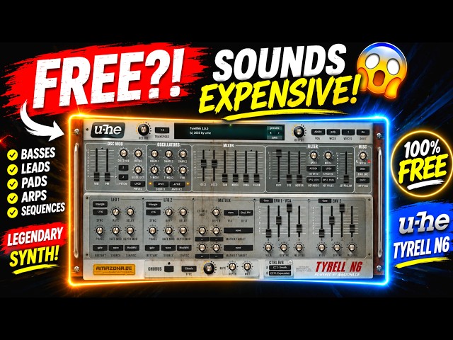 This FREE Synth Sounds EXPENSIVE! 🤯 | u-he TyrellN6 VST