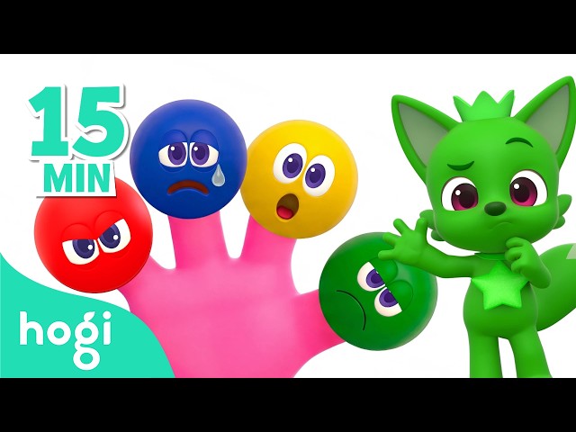 🖍️ 🎨 Color Finger Family Song 🖐️｜15 min｜Learn Colors for Kids | Compilation | 3D Kids｜Hogi Pinkfong