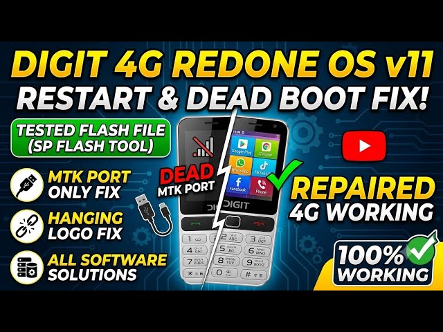 Digit 4G Redone Osv11 Restart Problem Hang and logo Fix Tested Flash File 