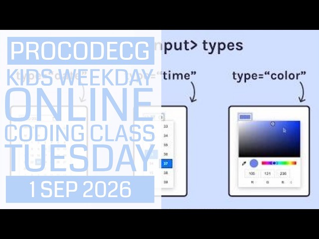 ProCodeCG Kids Weekday Coding Class - Tuesday - 1 Sept 2026