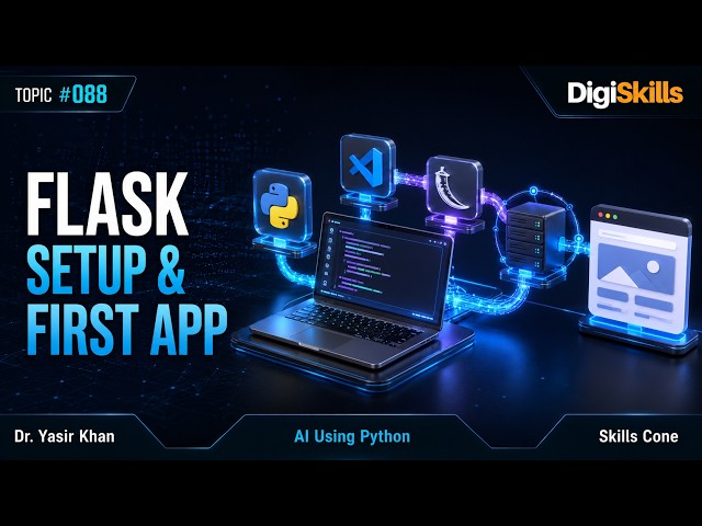 Flask Installation & First Web App | Artificial Intelligence using Python Topic #088 - Skills Cone