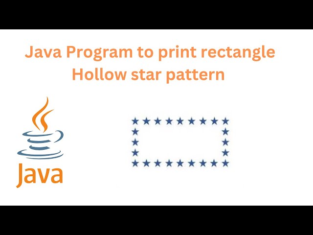 Java Program to print Rectangular Hollow Star Pattern