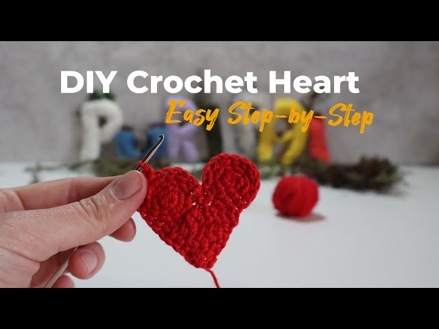 Easy Crochet Valentine’s Heart 🧶❤️#crochet  #knitting