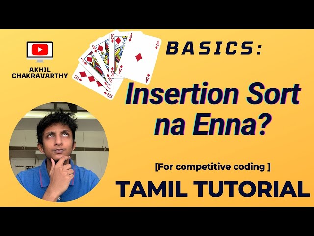 Insertion Sort Clear Tamil Tutorial C++