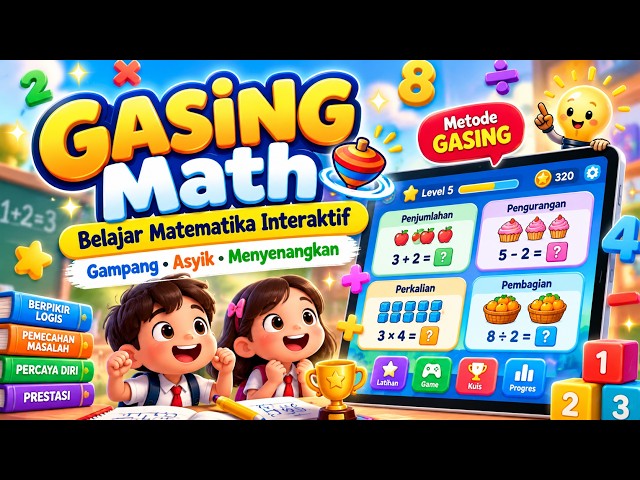 🧮 GASING Math – Belajar Matematika Jadi Gampang, Asyik, dan Menyenangkan! 🎉