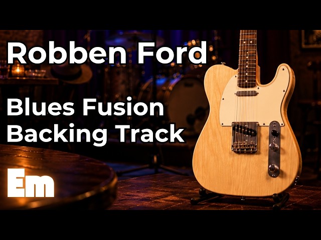 Modern Blues Fusion backing Track - Robben Ford style (Em)