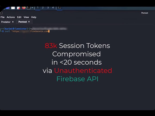 Firebase Exploit: 83,000 Session Tokens in Under 20 Seconds