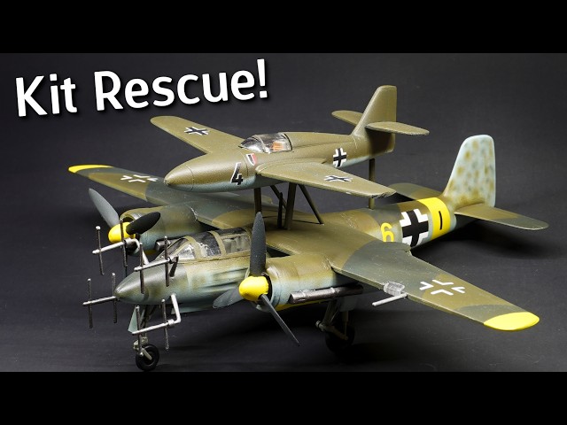 This Was Just a Bag of Bits! Airfix/PM Model Ta 154 "Mistel" Model Kit Build - Model Kit Rescue