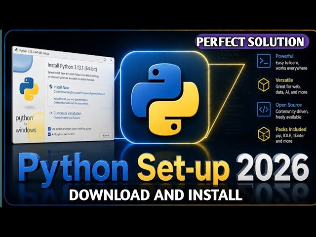 How to Download & Install python 3.14.7 on windows 10/11 Latest version 2026 (Hindi) #python 