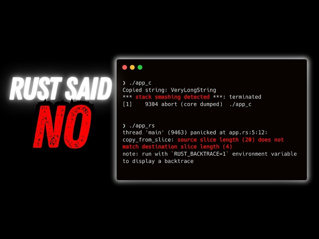 Why Rust Is Safer (Reason #1: No Buffer Overflows)